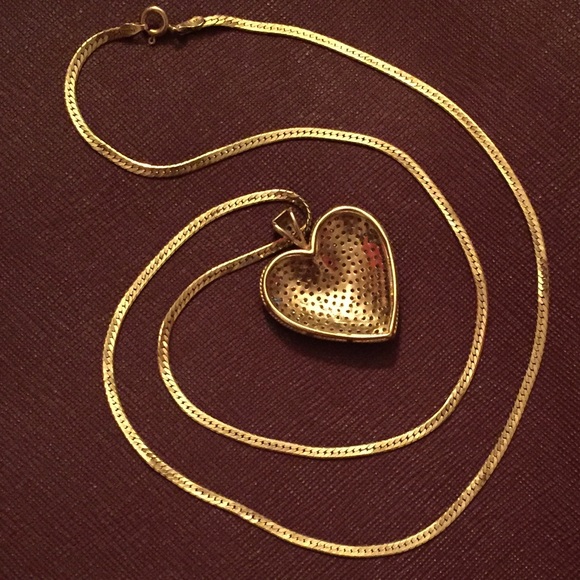 Diamond pendant on gold and gold chain - Picture 5 of 7